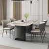 Nordic Slate White Round Dining Table Living Room