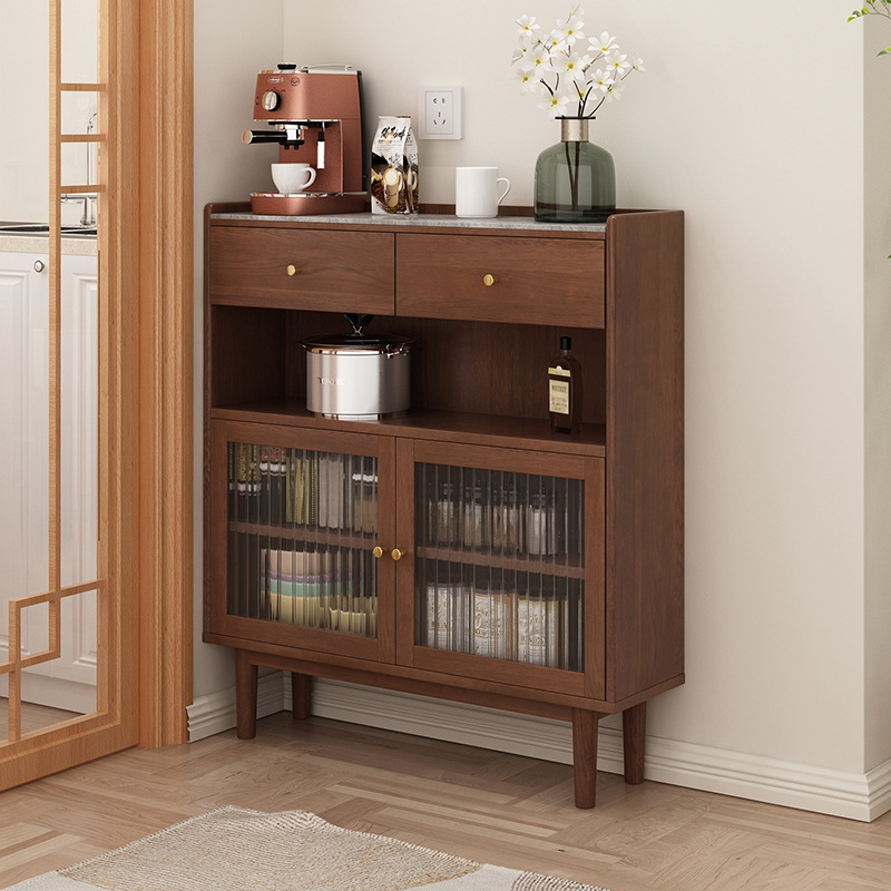 Modern Slate Brown Rectangular Kitchen Cabinet in Dining Room