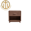 Modern Solid Wood Brown Rectangular Bedside Table Bathroom