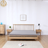 Nordic Simple Oak Solid Wood Windsor Bed For Bedroom