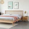 Nordic Simple Oak Solid Wood Windsor Bed For Bedroom