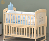 Multi-functional Movable Splicing Solid Wood Baby Cradle Bed