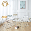 Acrylic Folding Stool Nordic Crystal Chair Ins Wind Folding Transparent Acrylic Chair