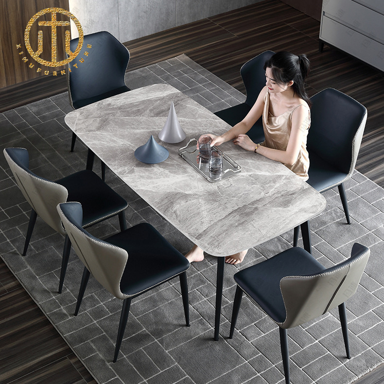 Modern Light Luxury Household Small-sized Slate Dining Table For Dining Room