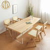 European Simple Acrylic Suspended Solid Wood Dining Table For Dining Room