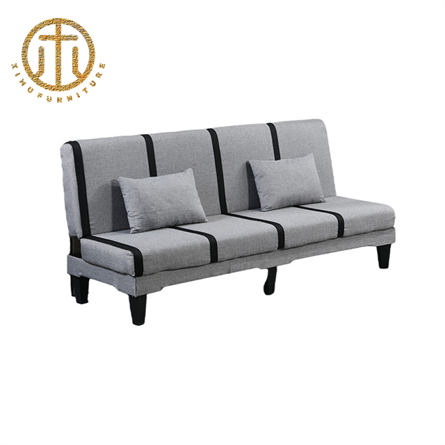 Italian Style Fabric Grey Rectangular Sofa Living Room