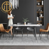 Modern Slate White Rectangular Dining Table Dining Room