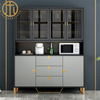 European Style Slate Grey Rectangular Cabinets in Dining Room