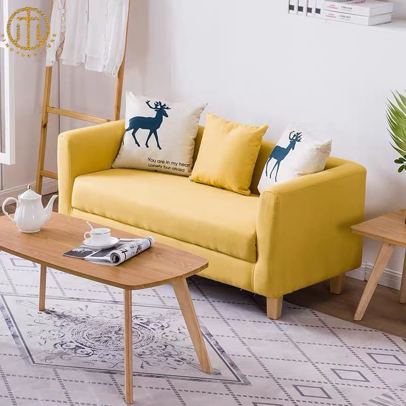 Small Apartment Simple Modern Living Room Fabric Sofa