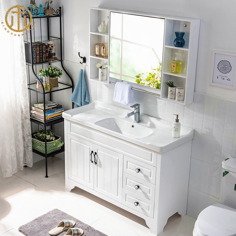 2023 New Simple Modern Oak Ceramic Bathroom Cabinet