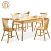 Nordic Small Apartment Solid Wood Extendable Dining Table