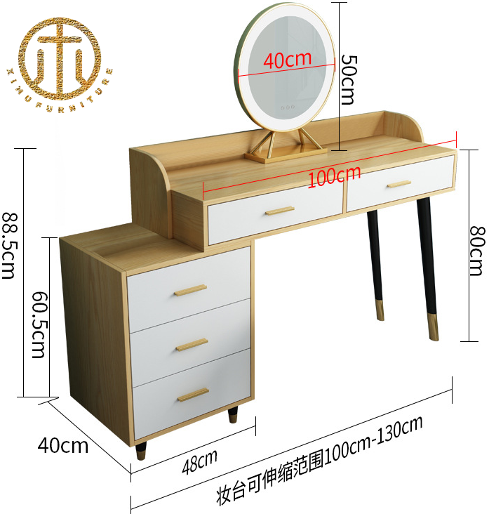 Nordic Log Style Bedroom Storage Cabinet Integrated Dresser