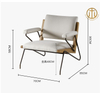 Italian Minimalist Bedroom Balcony Leisure Sofa Chair 