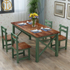 American Retro Old Solid Wood Rectangular Dining Table