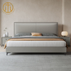 Italian Modern Light Luxury Simple Ins Leather Bed For Bedroom