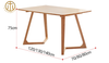 Nordic Simple Solid Wood V-foot Rectangular Table For Dining Room