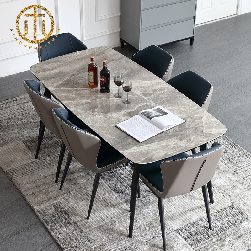 Modern Light Luxury Household Small-sized Slate Dining Table For Dining Room