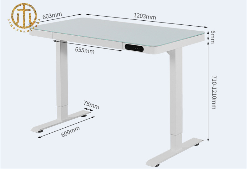 American Style Electric Lift Office Desk with Drawer For Living Room Or Office