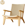 Personality Creative Leisure Solid Wood Rope Lounge Chair And Coffee Table