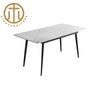 Modern Slate White Rectangular Dining Table Dining Room