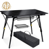 Outdoor Camping Leisure Dining Room Furniture Aluminum Alloy Portable Folding Egg Roll Table