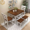 Simple Modern Small Apartment Solid Wood Retractable Dining Table