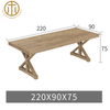 French Light Luxury Retro Solid Wood Dining Table