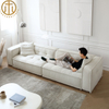 French Cream Style Living Room White Fabric Sofa