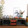 New Chinese Style Solid Wood Painted Antique TV Cabinet