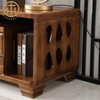 Modern Chinese Camphor Wood Antique Carved TV Cabinet For Living Room