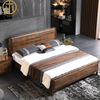 2023 Latest Chinese Style Ebony Wood Solid Wood Bed For Bedroom