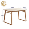 Nordic Modern Simple Ash Wood Dining Table For Dining Room