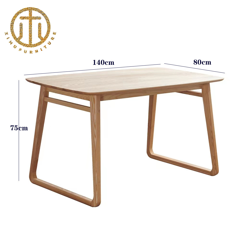 Nordic Modern Simple Ash Wood Dining Table For Dining Room