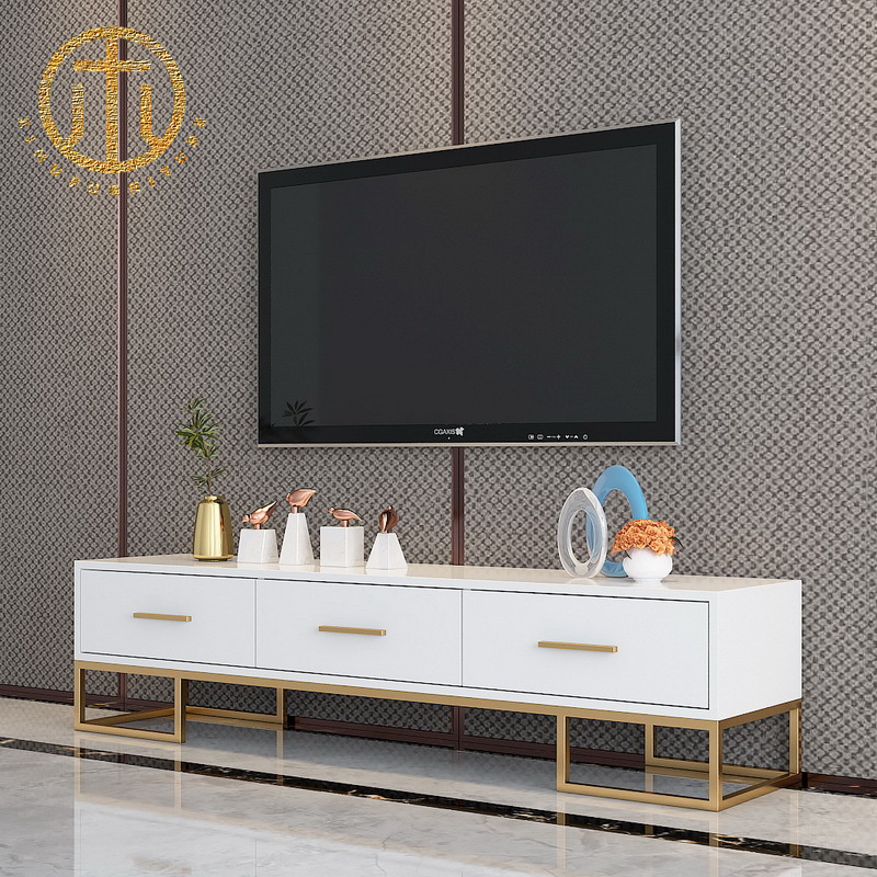 Nordic Modern Luxury MDF Floor TV Cabinet For Living Room