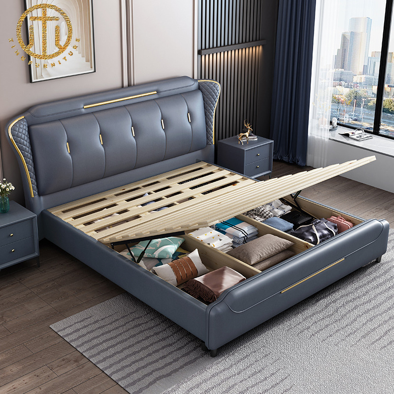 Nordic Light Luxury Technology Fabric Bed For Bedroom