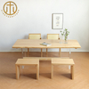 European Simple Acrylic Suspended Solid Wood Dining Table For Dining Room