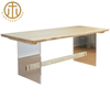 European Simple Acrylic Suspended Solid Wood Dining Table For Dining Room