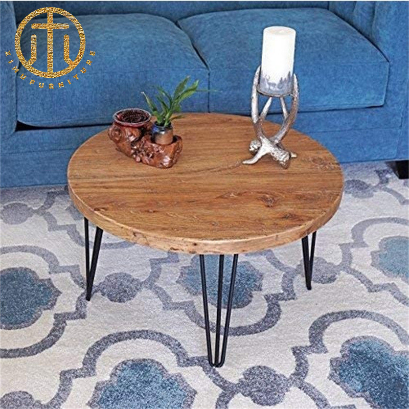 Morden Solid Wood New Zealand Pine Round Coffee Table For Living Room