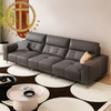 Modern Italian Leather Rectangular Sofa Living Room