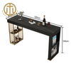 Light Luxury Slate White Rectangular Bar Table in Kitchen