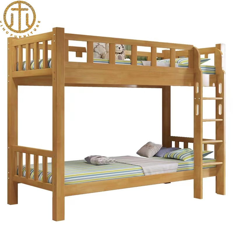 Modern Simple Same Width Bunk Bed Wooden Bed