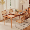 Nordic Cherry Solid Wood Telescopic Dining Table