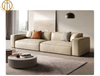 Italian Style Modern Minimalist Living Room Leather Sofa