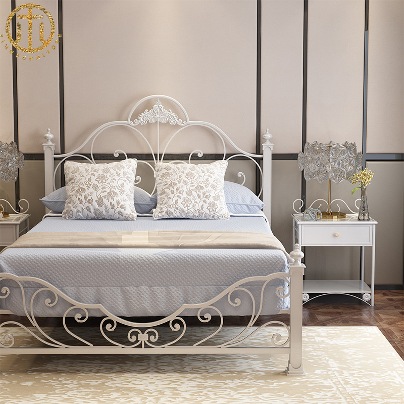 White store steel bed