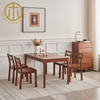 Nordic Log Style Restaurant Furniture Solid Wood Dining Table