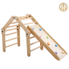 Indoor Solid Wood Toy Home Foldable Children's Climbing Triangular Sliding Ladder