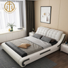 2022 Latest Modern Simple Master Bedroom Leather Wedding Bed 