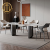 European style slate white rectangular dining table dining room