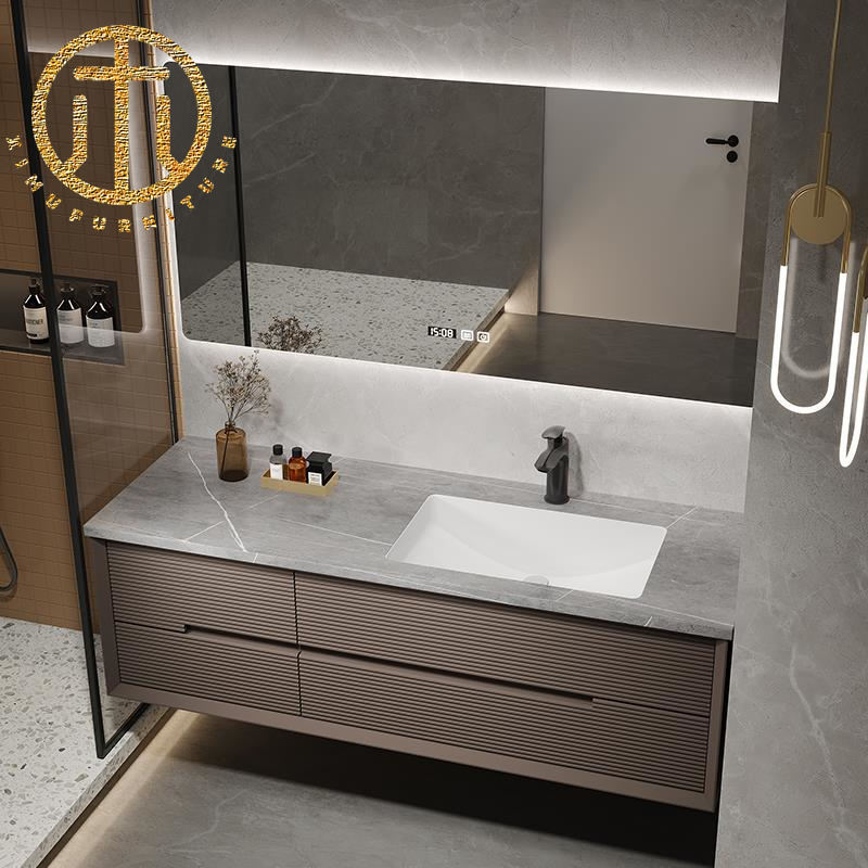 Italian Slate Light Color Rectangular Bathroom Cabinet Bathroom