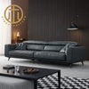 Modern Fabric Gray-black Rectangular Sofa Living Room